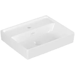 Villeroy & Boch Collaro Handwaschbecken, 1 Hahnloch, ohne Überlauf, ungeschliffen, 450x370mm, 43344601, Farbe: weiß-alpin