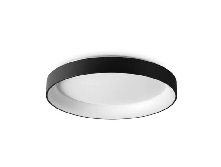 Ideal Lux ZIGGY Integrierte LED-Halbflächenleuchte, Schwarz, 7800 lm, 3000 K