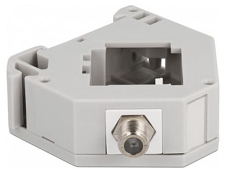 Delock wandcontactdoosadapter met Keystone F-connector naar F-connector, grijs