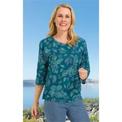 Viskose-Shirt in Druck petrol in Größe 40/42 von DW-Shop, Petrol, 40/42