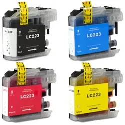 Kompatibles Druckerpatronen Set Brother LC-223 Schwarz, Cyan, Magenta, Gelb, LC223VAL