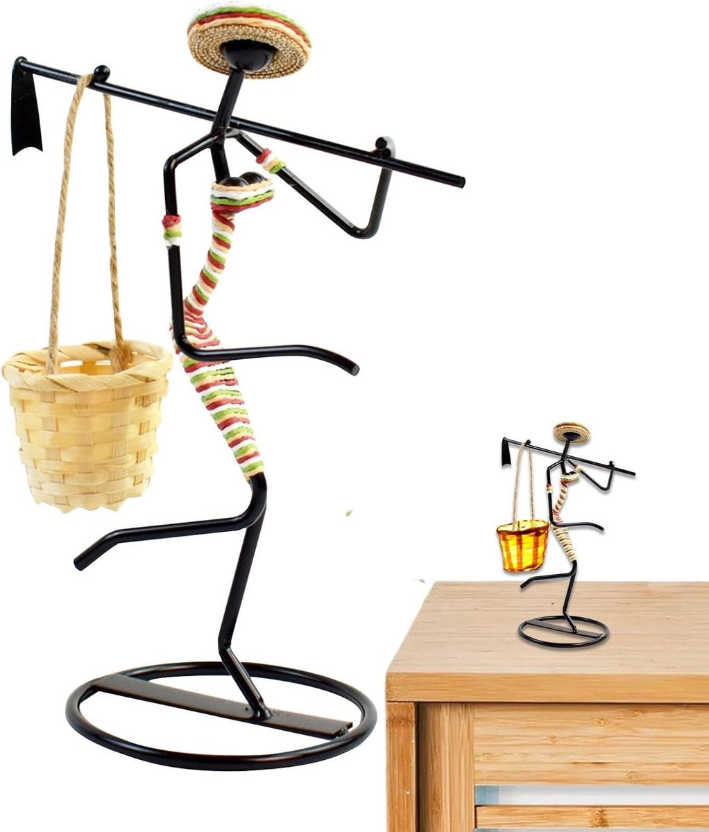 Abstracte Kandelaar Figuur voor Woonkamer Decoratie - Deel D - 25 cm Lengte