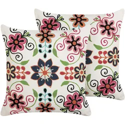 DEKOKISSEN 2er-Set Bunt 50/50 cm Bahraich