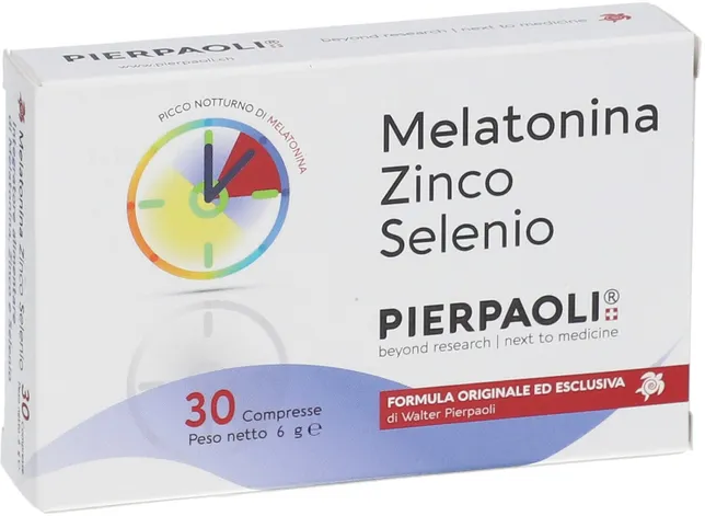 POLIFARMA SpA Pierpaoli, Melatonina Zinco Selenio, 30 Compresse