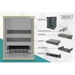 Digitus Netzwerk-Set 254 mm (10") - 9HE, 312 x 300 mm (B x T)