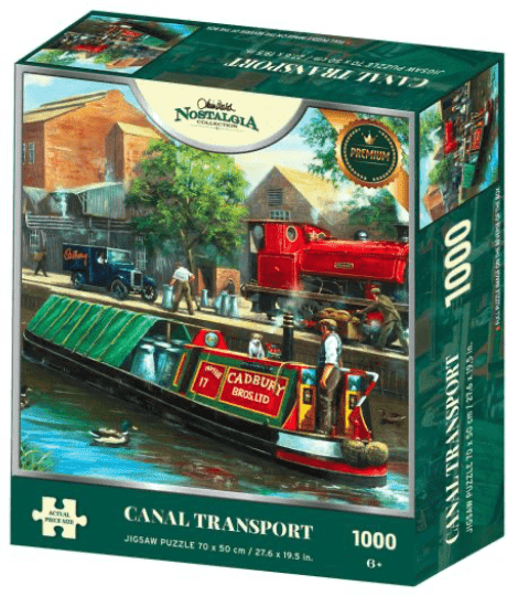 Kidicraft Nostalgia Collection - Canal Transport 1000 Piece Jigsaw Puzzle for Adults
