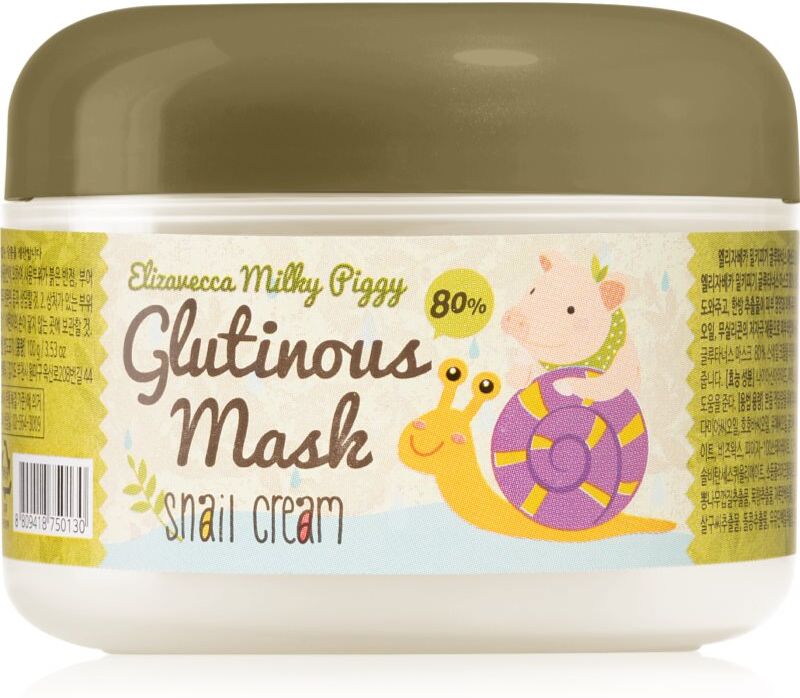 Elizavecca Milky Piggy Glutinous Mask 80% Snail Cream intensive moisturising and nourishing mask with snail extract 100 g