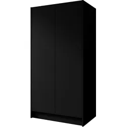 DREHTÜRENSCHRANK Gava mit zwei, glatten Türen, Schwarz