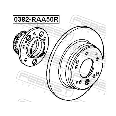 FEBEST Radnabe 0382-RAA50R Hinterachse für HONDA