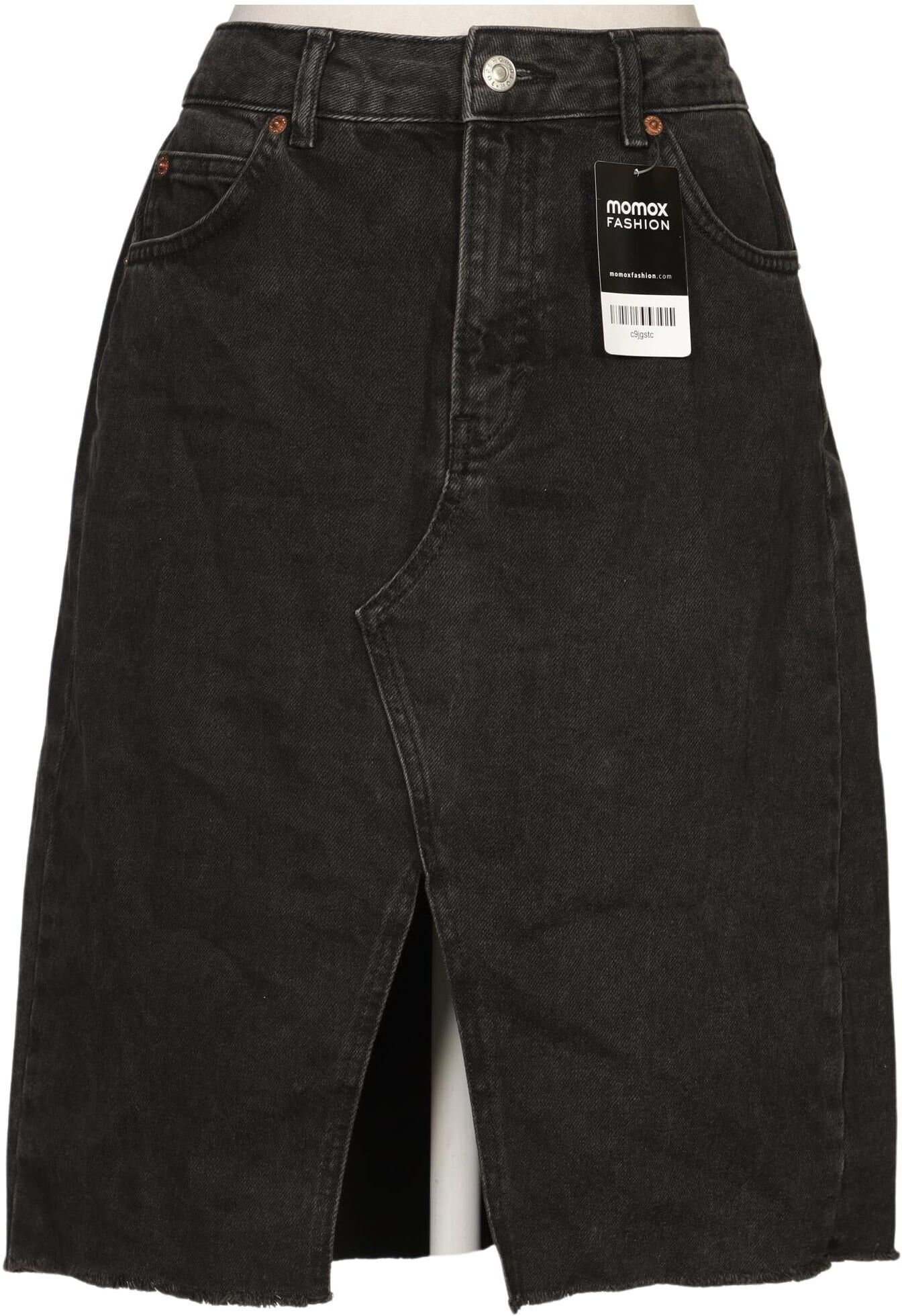 Topshop Petite Damen Rock, Schwarz, Gr. EU 38, Baumwolle - Second Hand