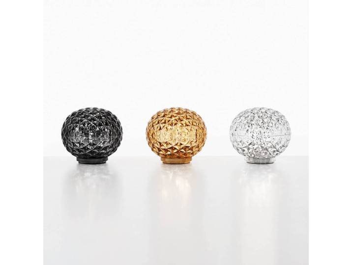 Kartell Designer Tischlampe Mini Planet, dimmbar, klar / transparent, für Wohn- / Esszimmer, Kunststoff, Design, Tischlampe
