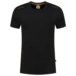 T-Shirt "102703" Accent - 4XL - black/orange