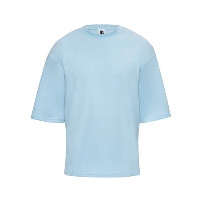 T-Shirt DROPSIZE "Dropsize Herren Dropsize Heavy Loose Fit T-Shirt", Damen, Gr. XL, blau (babyblau), 100% Baumwolle, unifarben, oversize, Rundhals, Shirts T-Shirt