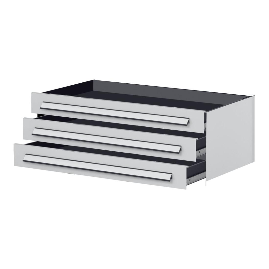 Kappes Schubladenblock dreifach B1000 mm RAL 7035 für mobile Arbeitsstation (5317.00.0413)