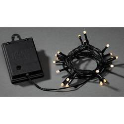 Konstsmide 3722-130 Lichterkette Außen batteriebetrieben Anzahl Leuchtmittel 20 LED Warmweiß Beleuchtete Länge: 1.9 m mit Schalter, Timer, gefrostet