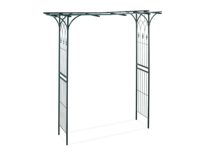 Relaxdays Rosenbogen Dunkelgrün Metall pulverbeschichtet 205x202x52 cm, 202x205x52 cm, Dekoration, Gartendeko