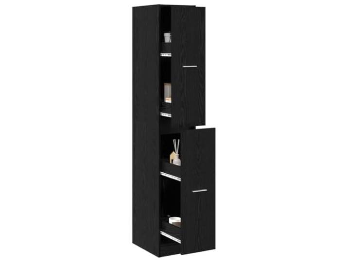 vidaXL Apothekerschrank -Muster -Muster 30 x 41 x 174,5 cm Hergestellt aus Spanplatte und Eichenfurnier für ein stabiles Gefühl, Zwei Regale und zwei Türen sorgen für Ordnung,