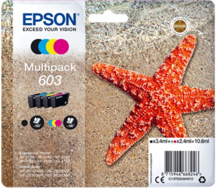 Epson 603 (C13T03U64010) - 4-farbig - Druckerpatrone - Multipack