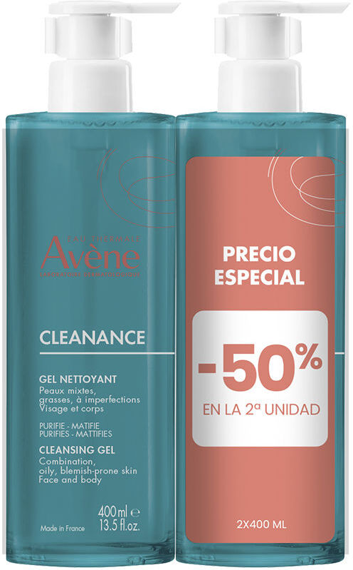 Avène Cleanance gel limpiador pack 2 x 400 ml