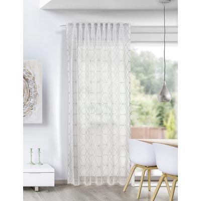 Gardine HOMING "Nuria" Gr. 1, weiß, B:135cm H:245cm, Polyester, Gardinen, Gardine, Fertigschal