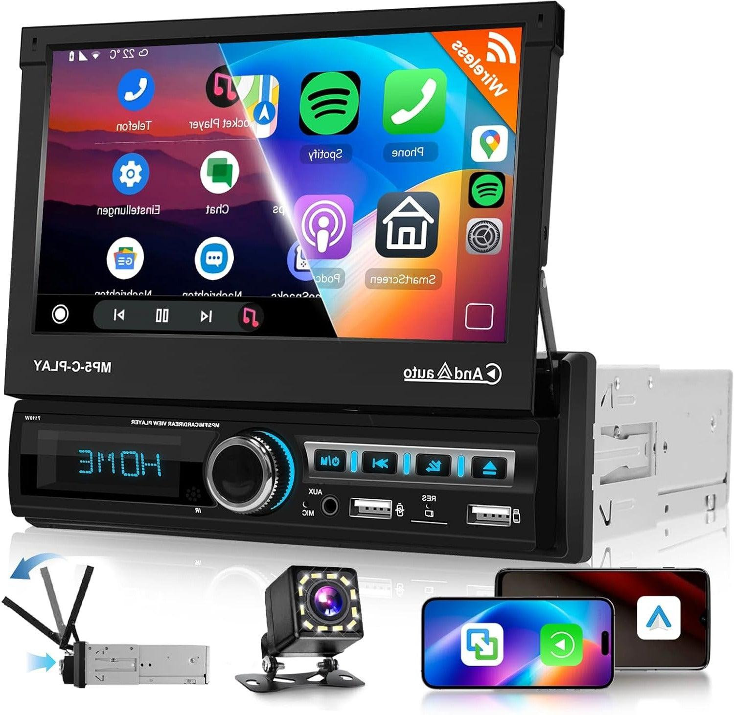Selius 1-DIN Autoradio met Scherm - Multimedia Systeem - Inbouw Auto Stereo