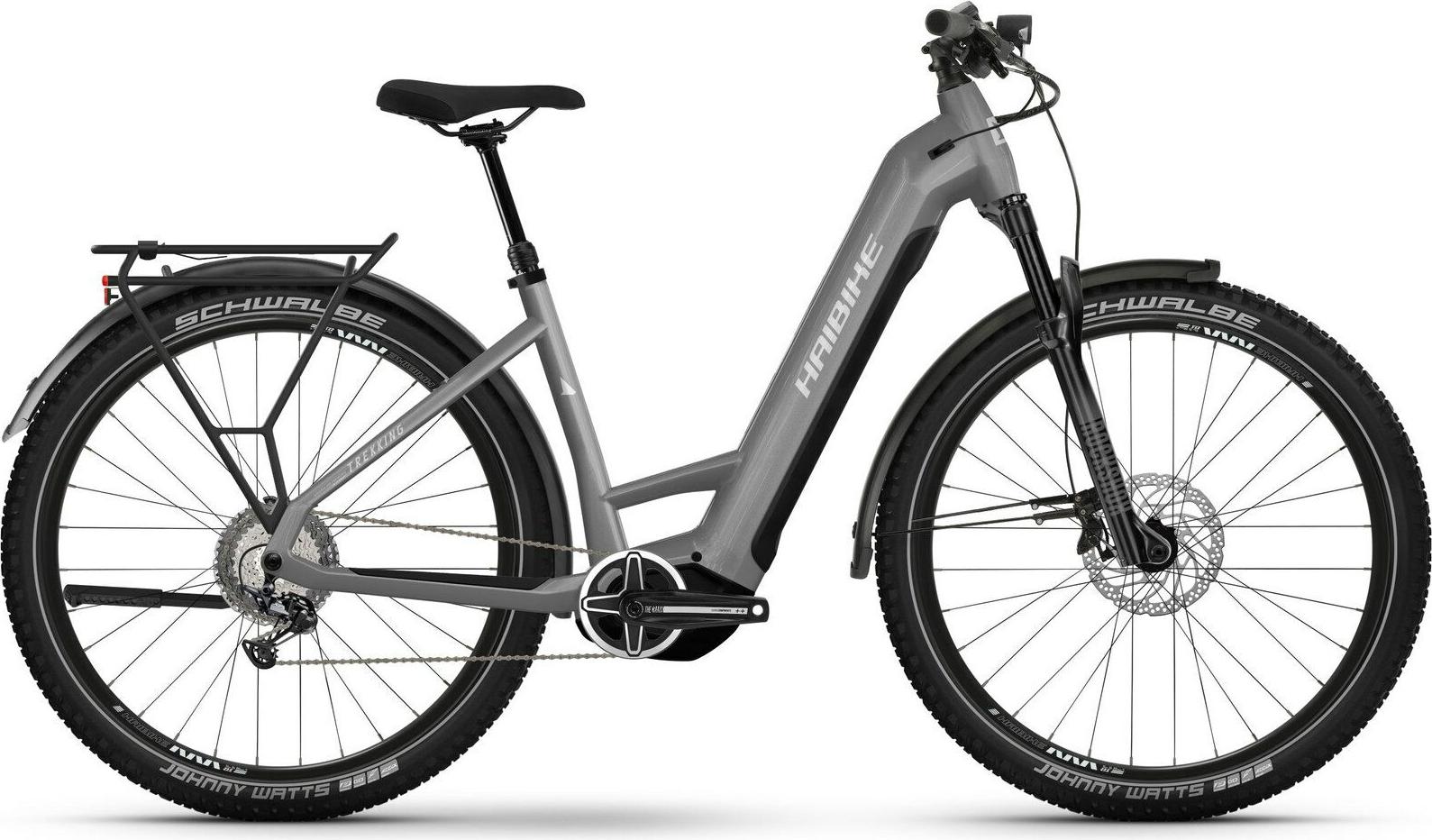 Haibike Trekking 7 urban grey/white-gloss 27,5" 720 Wh Wave E-Tourenbike in Grau