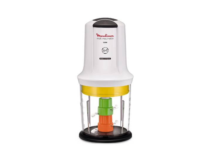 MOULINEX Zerkleinerer Multimoulinette XXL, 6 in 1, 500 ml , bunt (rot, transparent, apfelgrün, orange, sonnengelb), Zerkleinerer, Zerkleinerer
