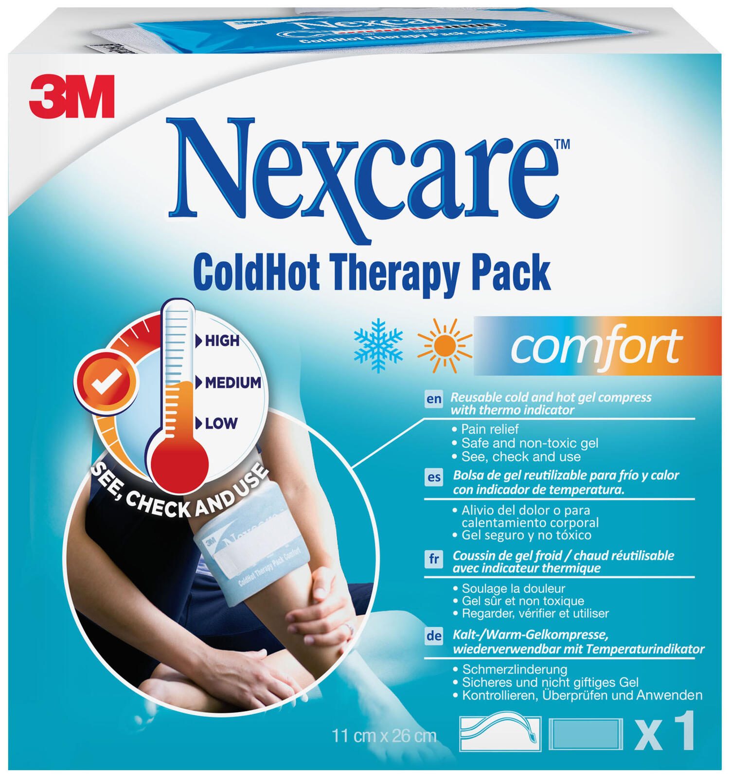 Nexcare® Nexcare™ Kühlpad Comfort 11,0 x 26,0 cm, blau N1571TI-DAB