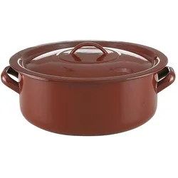 QUID CLASICO ESMALTE Stielkasserolle aus emailliertem Stahl 28 cm - 7 l