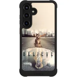 Nivocase Hülle für Samsung Galaxy S25+ Stossfeste Handyhülle NIVOmax Case Schwarz Motivation Tiere Tiger (Samsung Galaxy S25+), Smartphone Hülle, Schwarz