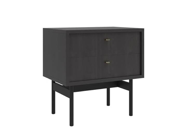 Selsey Nachttisch 55 cm Portland Esche Stahlrahmen Beistellschrank