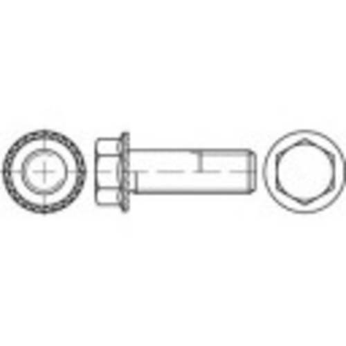 TOOLCRAFT 161434 Sperrzahnschrauben M10 25mm Außensechskant Stahl galvanisch verzinkt 200St.