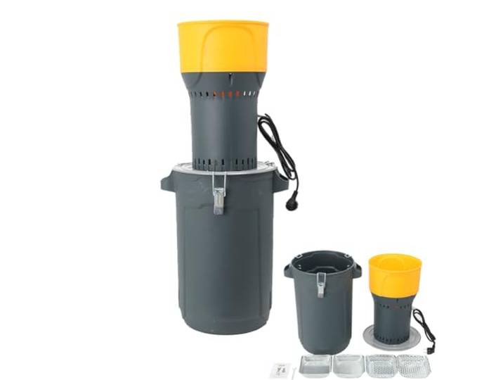 TABODD 25L Getreidemühle Elektrisch Nussmühle, 1000W Getreidebrecher Kaffeemühle 19000r/Min Futtermühle Mit 5 Verschiedene Lochsiebe Für alle Getreidesorten Weizen Gerste Mais