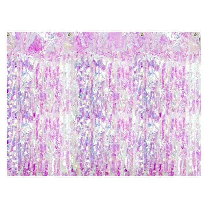 Partydeco Partyaccessoire Vorhang 90 x 250 cm, Opal (1 Stk.) (CRT-017)