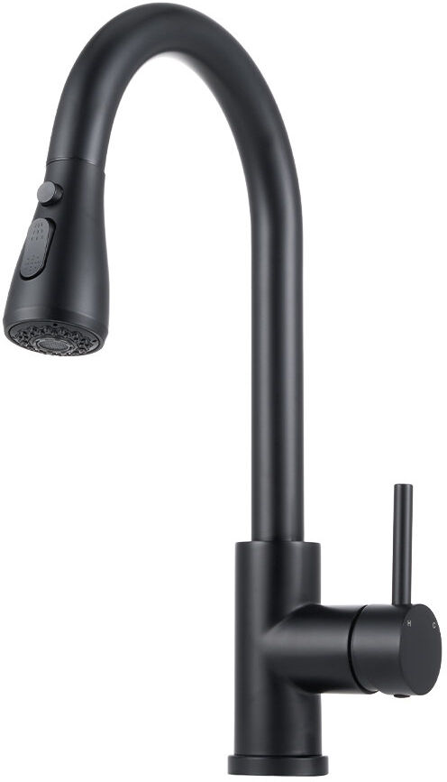 Belfry Kitchen Pull Out Touchless Kitchen Faucet Black 15cm