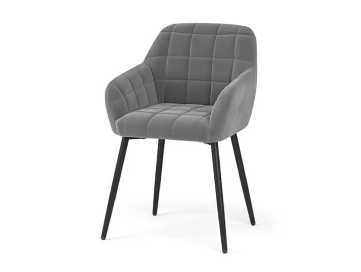 Vicco Esszimmerstuhl Relio, Grau, 53.5 x 55.5 cm mit rutschfesten Bodenschonern und pflegeleichter Oberfläche