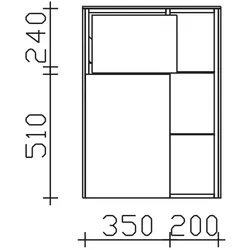 Pelipal Serie 6010 Highboard 6010-HBR01, B:570, H:790, T:330mm 6010-HBR01