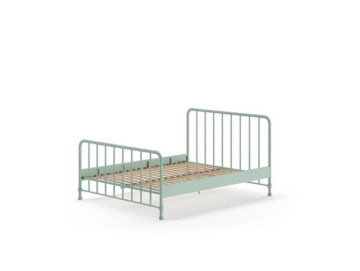 58 aufm Kessel Bettgestell Metallbett Kay 167x207x110 Doppelbett Metall Grün matt (inkl. Versand, Lieferung bis Verwendungsstelle), Liegefläche 160 x 200, stabile Konstruktion, Lattenrost inklusive