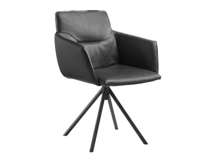 Musterring JustB! SP500 Armlehnstuhl in Leder mit Stativgestell