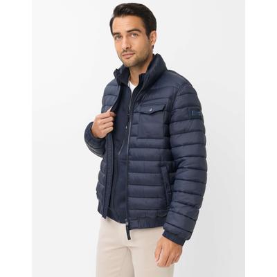 Steppjacke BRAX "Style BRAD", Herren, Gr. M, blau (navy), Web, 100% Polyamid, Jacken Steppjacke, 365 Allseason: Steppjacke in Techno-Qualität