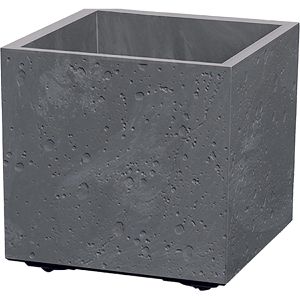 Prosperplast Sierra Square Beton Pflanzkasten grau, 38,5 x 38,5 x 37 cm, Kunststoff