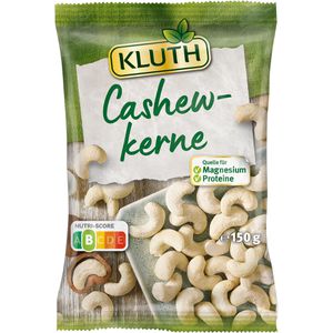 Kluth Cashewkerne ganze Nüsse, naturbelassen, im Beutel, 150 g