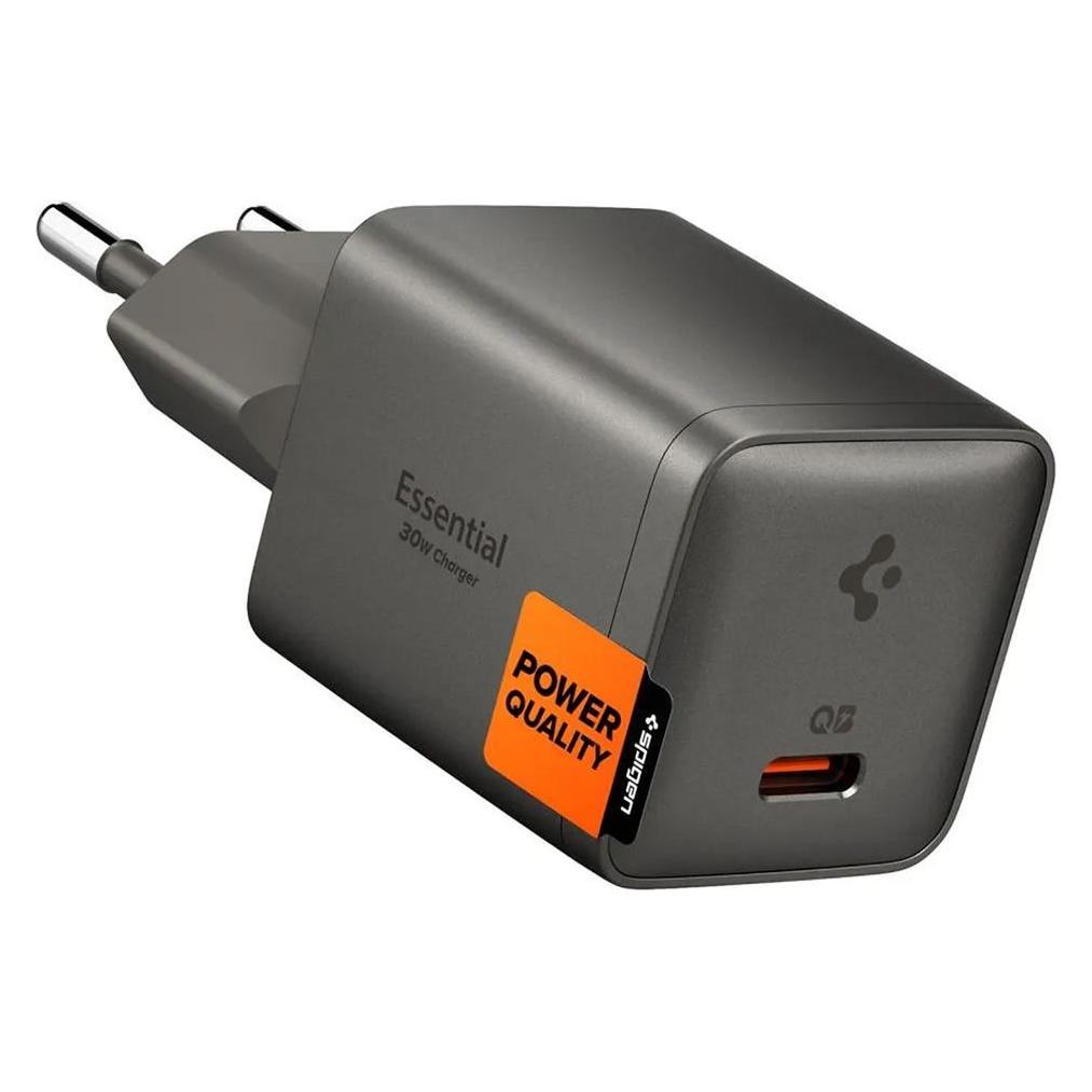 Spigen ArcStation Essential 30-W-Wandladegerät, Gunmetal (30 W, 1 Port) (SPIGEN)