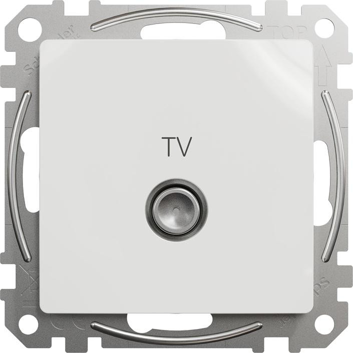 Schneider Electric Sedna TV-connector, wit, 4 stuks