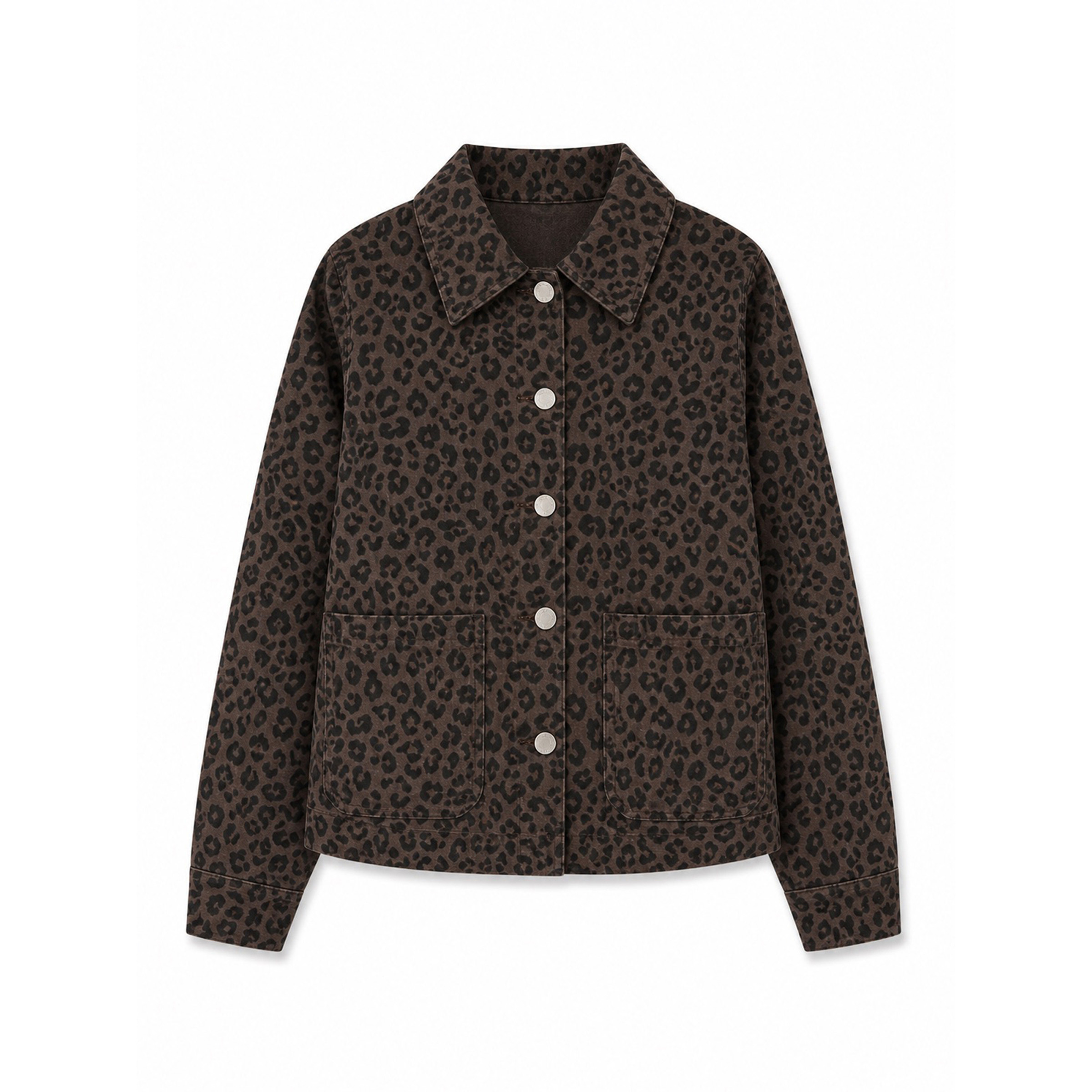 Mazine Printed Denim Damen Freizeitjacke, Parkas chocolate brown-printed Größe XS Lifestyle Hautfreundlich