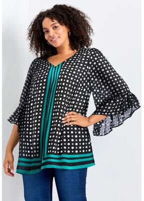 Plus Size Women's Strike A Pose Tunic by Avenue in Black Emerald (Size 16)