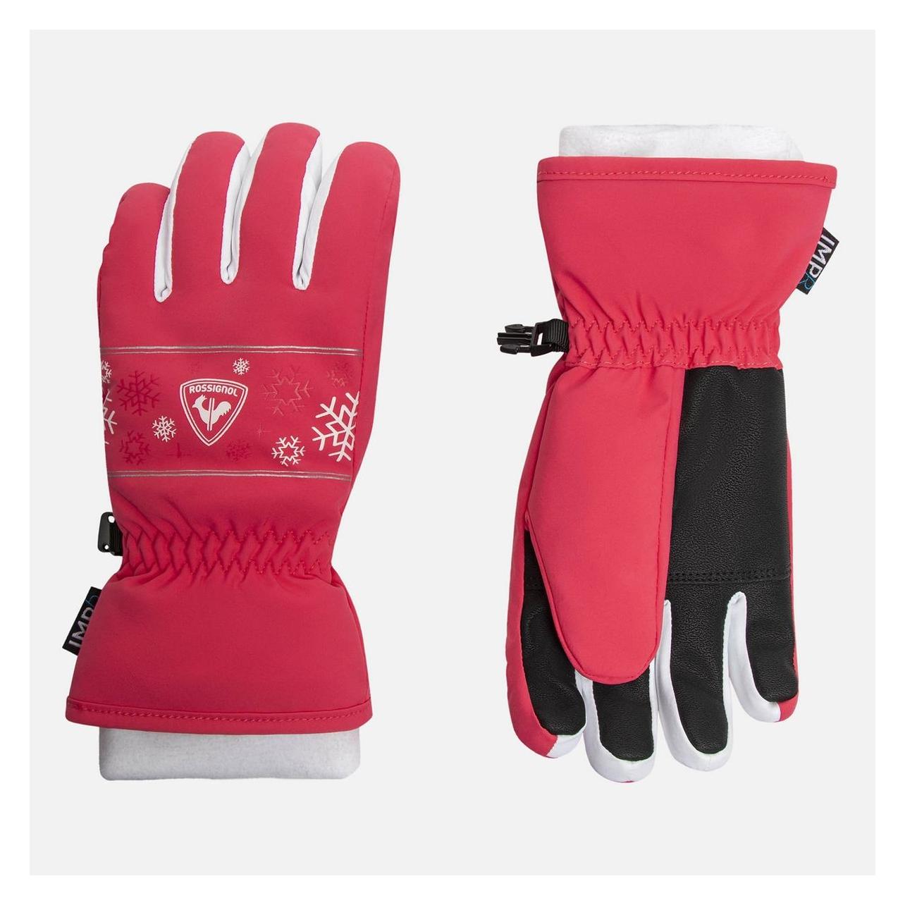 Rossignol Jr Jane Impr G Pinke Kinder-Skihandschuhe (10.5) (71803864)