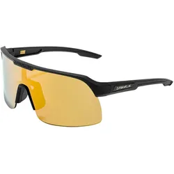 D.Franklin, Unisex, Sportbrille, Wind Fifty (Black, Gold), Gold, Schwarz