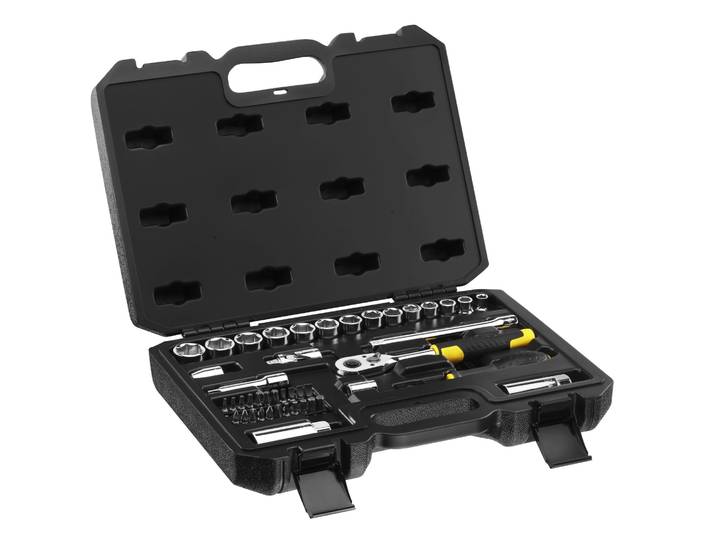 STANLEY Coffret de douilles 3/8\ - Jeu de 45 pièces