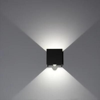 Inspire Curations SecureGlow IP65 Motion Sensor LED Wall Lamp 6W 12W Outdoor Sconce Light cool White 12w Black Body
